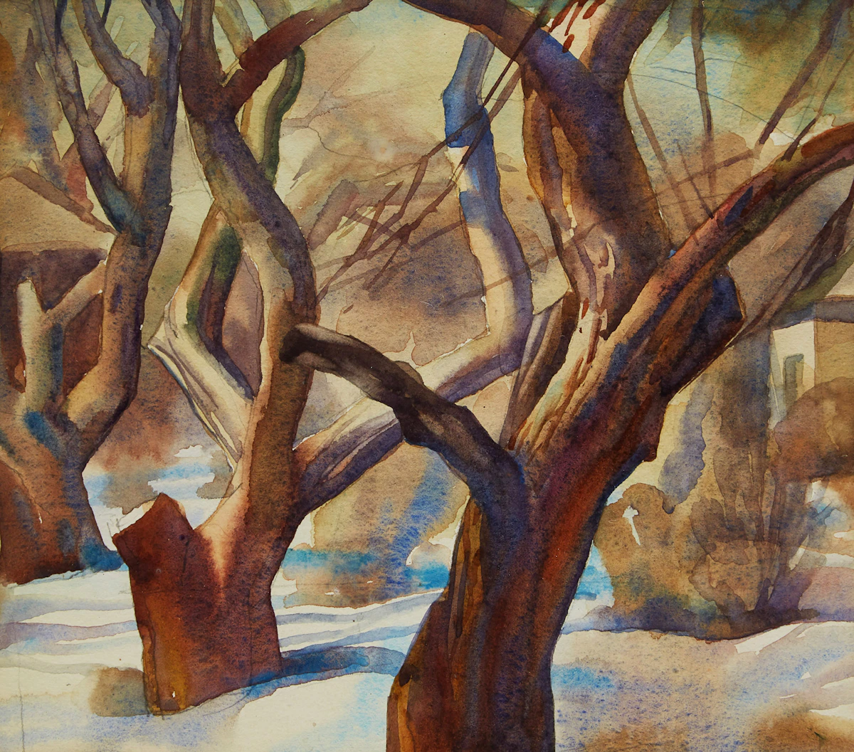 Lawrence Arthur Colley Panton, Old Sentinel, from the Artist’s Studio, watercolour
