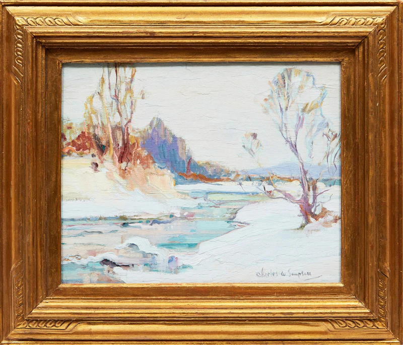 Charles Walter Simpson, Winter Landscape, oil on board - view 2