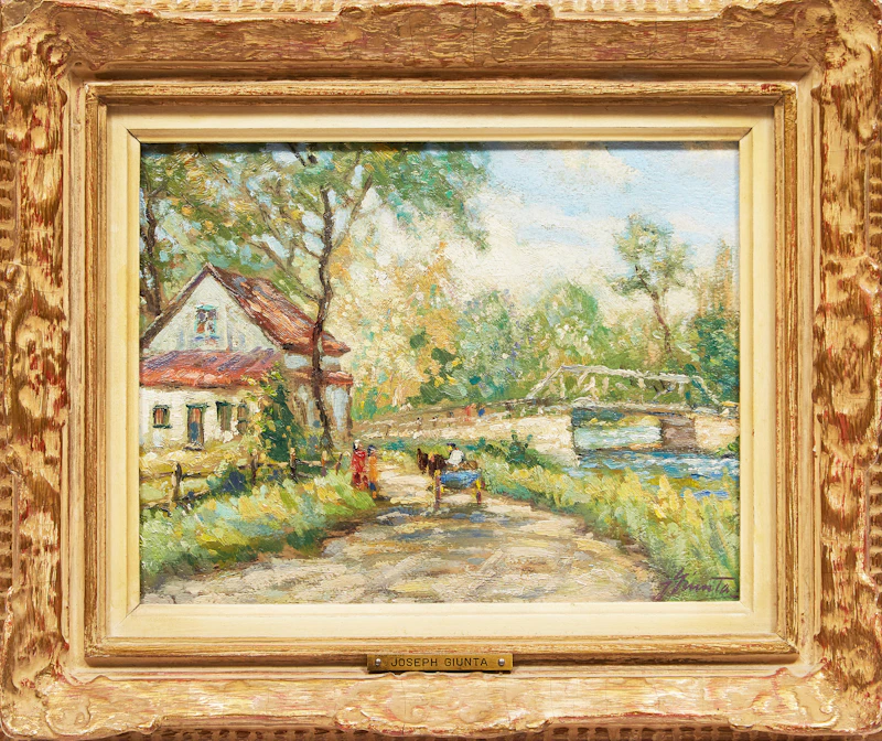 Joseph Giunta, View in Châteauguay, Que., oil on board - view 2