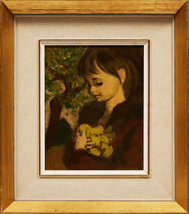 William Arthur Winter, Crab Apples, oil on canvas board - view 2