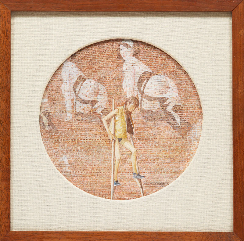 Hugh Seaforth Mackenzie, Boy on Stilts, tempera on board, 1971 - view 2