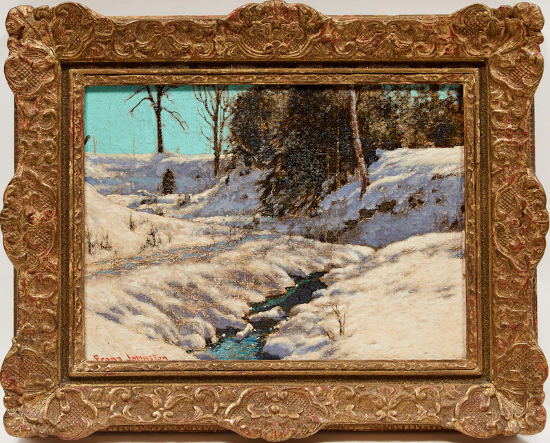 Frank Hans Johnston, The Valley Stream, oil on board - view 2