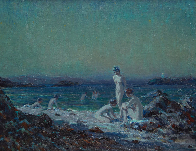 Nudes Bathing in the Moonlight by Farquhar McGillivray Strachan Knowles