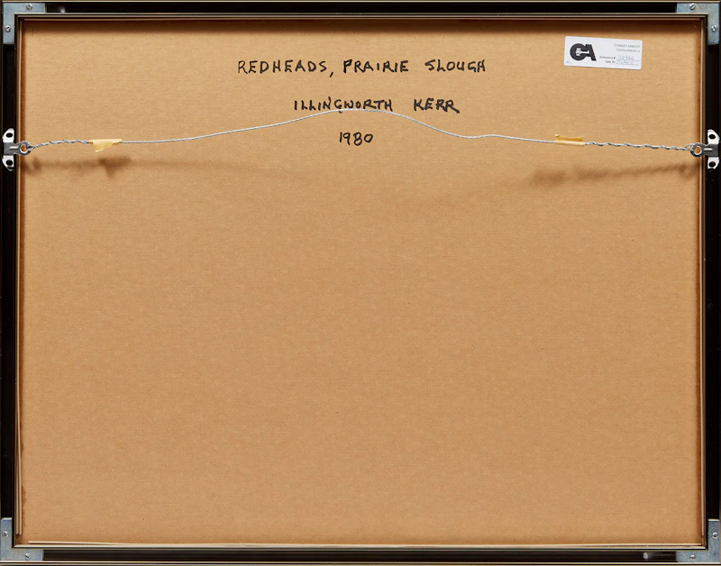 Illingworth Holey Kerr, Redheads, Prairie Slough, watercolour, 1980 - view 3