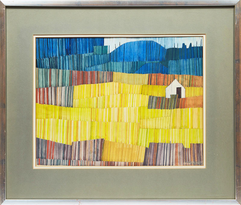 Maxwell Bennett Bates, Landscape, watercolour, 1964 - view 2