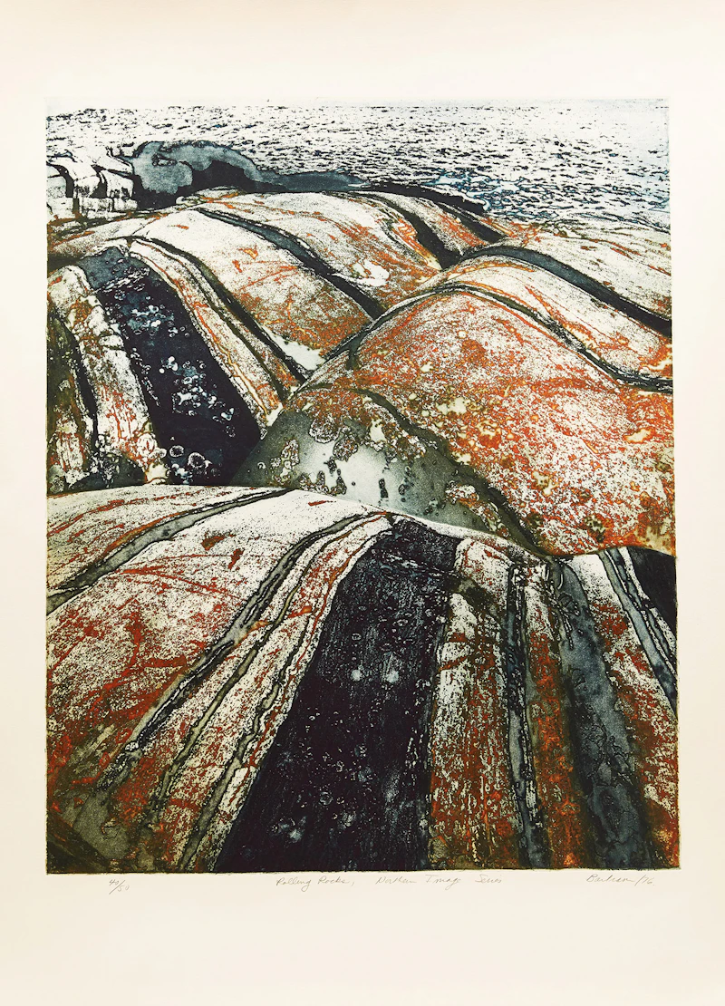 Edward John Bartram, Rolling Rocks, Northern Image Series, colour etching, 1976 - view 2