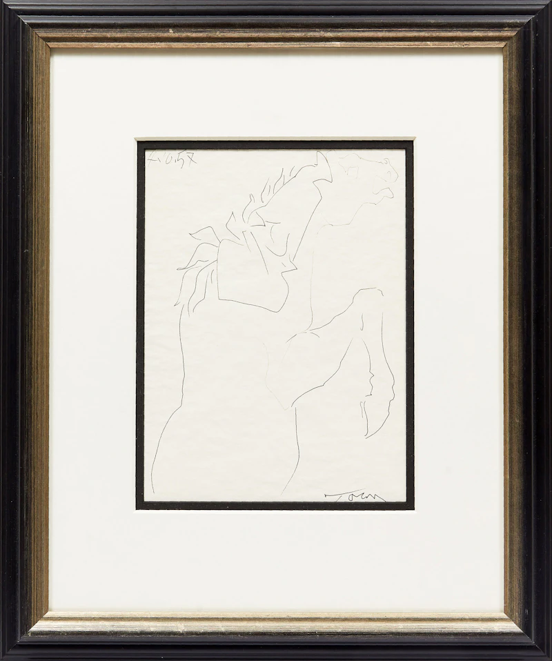 Harold Barling Town, Untitled (Mythologies Series), pen and ink on paper, 1957 - view 2