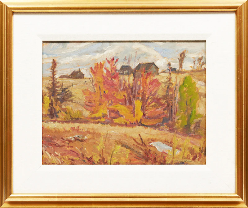 Alexander Young Jackson, Autumn in the Quebec Hills, oil on board - view 3