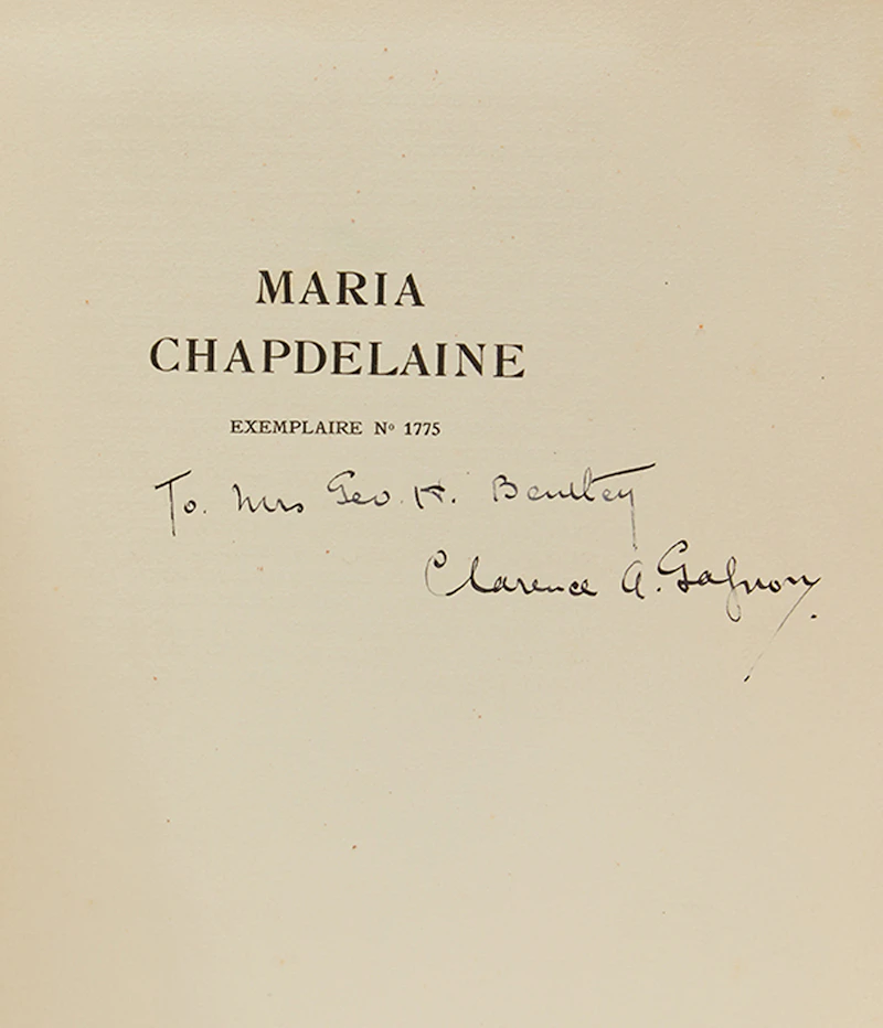 Clarence Alphonse Gagnon, Maria Chapdelaine, limited edition book, 1933 - view 2