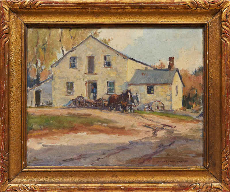 Manly Edward MacDonald, Mill-House, Farmer, Horses and Buckboard, oil on canvas - view 2