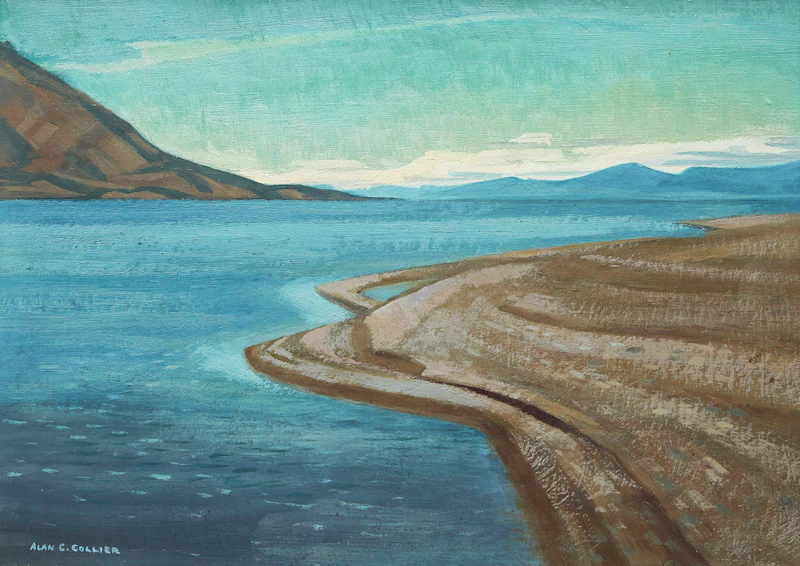 Alan Caswell Collier, Kluane Lake, Yukon, From South End, oil on board