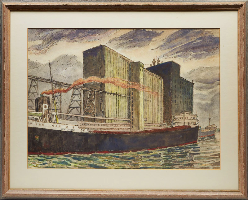 Rowley Walter Murphy, New Quedoc in Drydock, watercolour - view 2