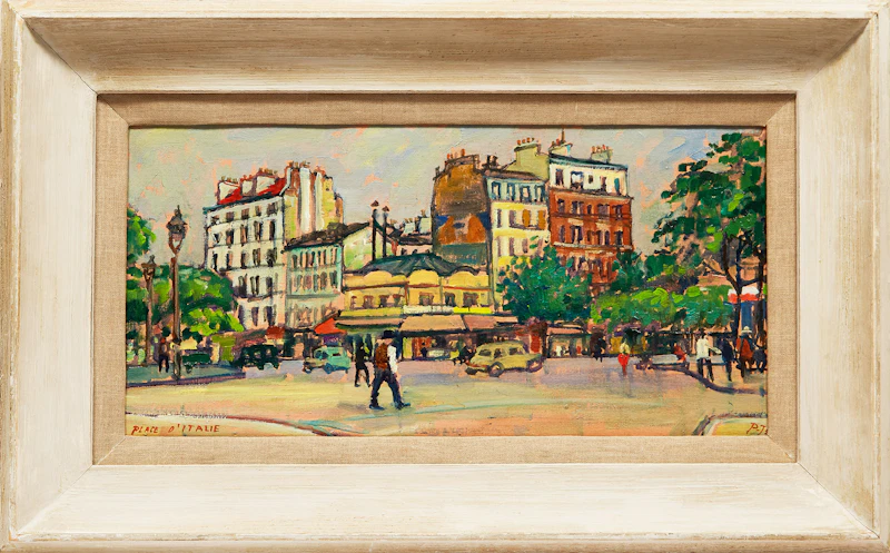 Llewellyn Petley-Jones, Place d’Italie, Paris, oil on canvas, 1955 - view 2