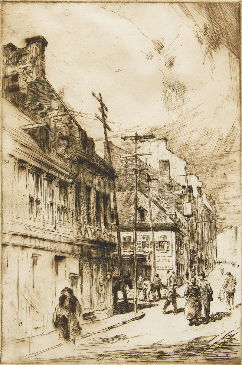 St. Paul Street (Looking East), Montreal by Herbert Raine