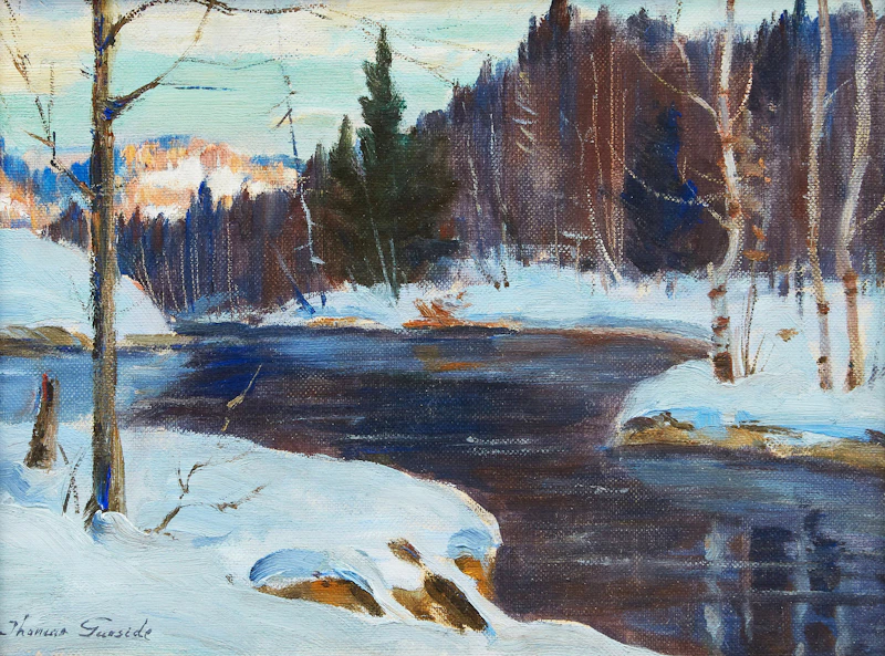 Thomas Hilton Garside, The Ronge River , oil on canvas board - view 1