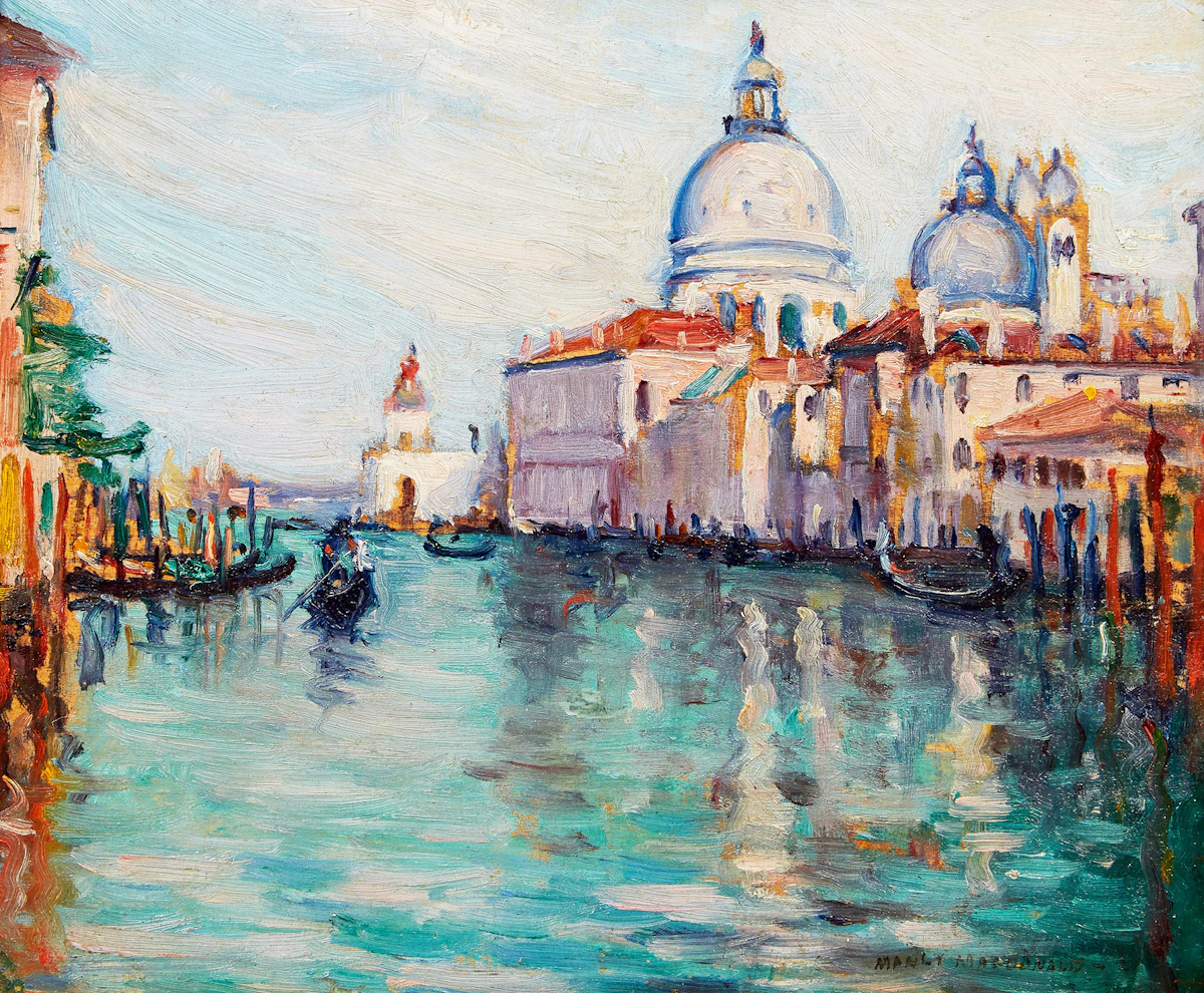 Manly Edward MacDonald, Basilica di Santa Maria della Salute, Venice, oil on board