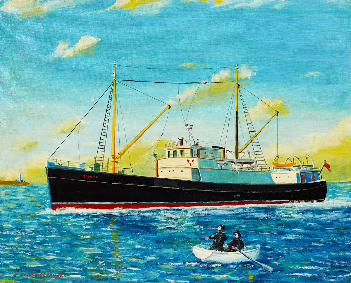 David Lloyd Blackwood, M.V. Trepassey, oil on canvas board, 1959