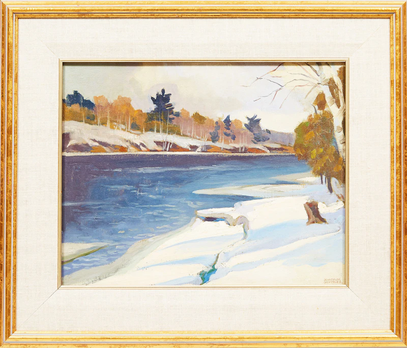 Joachim George Gauthier, Madawaska River in March, oil on canvas board, 1970 - view 2