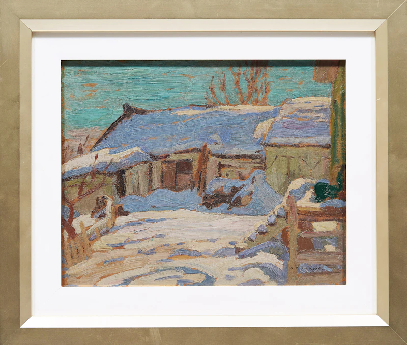 Alexander Young Jackson, The Barnyard, Baie St. Paul, oil on panel, 1922 - view 2