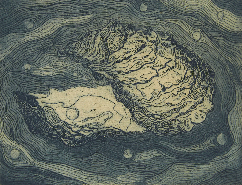 Claire  Pratt, Pearl, colour etching