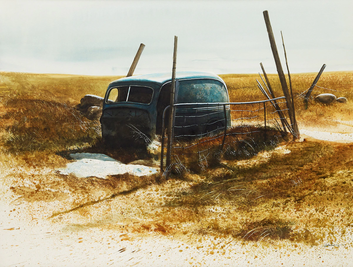 Kenneth Danby, The Blue Shell, watercolour, 1971