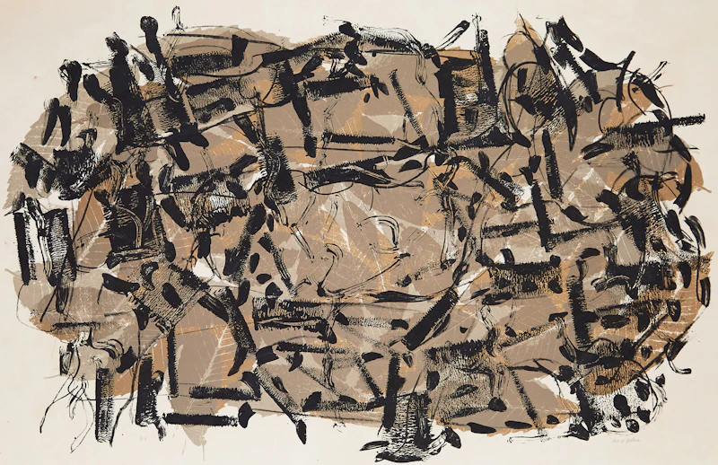Jean Paul Riopelle, Feuilles II, colour lithograph
