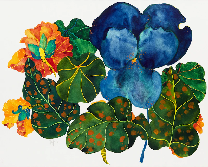 Karen Kulyk, Flowers, watercolour on paper