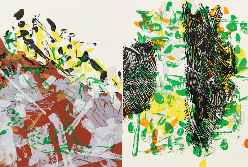 Jean Paul Riopelle, Derrière le miroir no. 171, 14 lithographs in colours