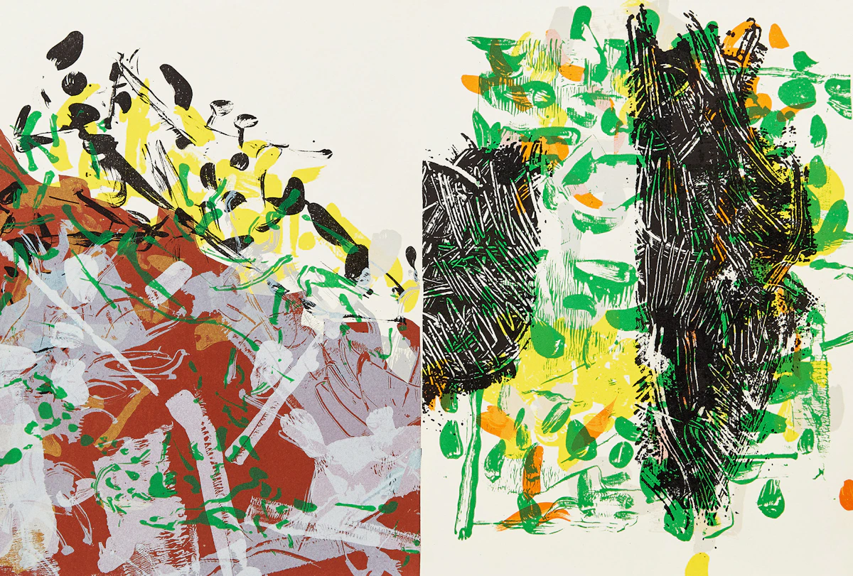 Jean Paul Riopelle, Derrière le miroir no. 171, 14 lithographs in colours, 1968