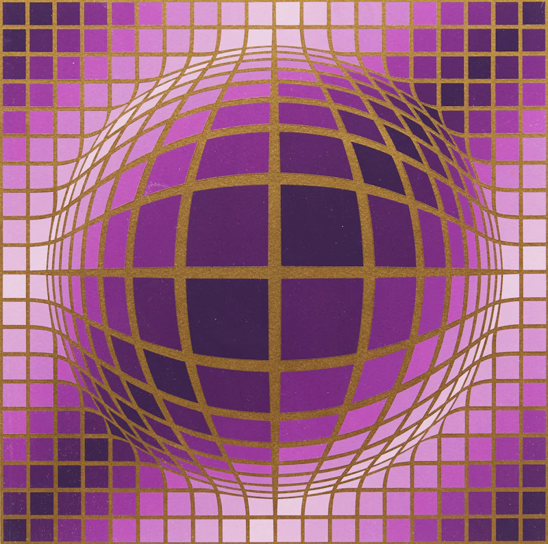 Victor Vasarely, Tsiga II, serigraph in colours