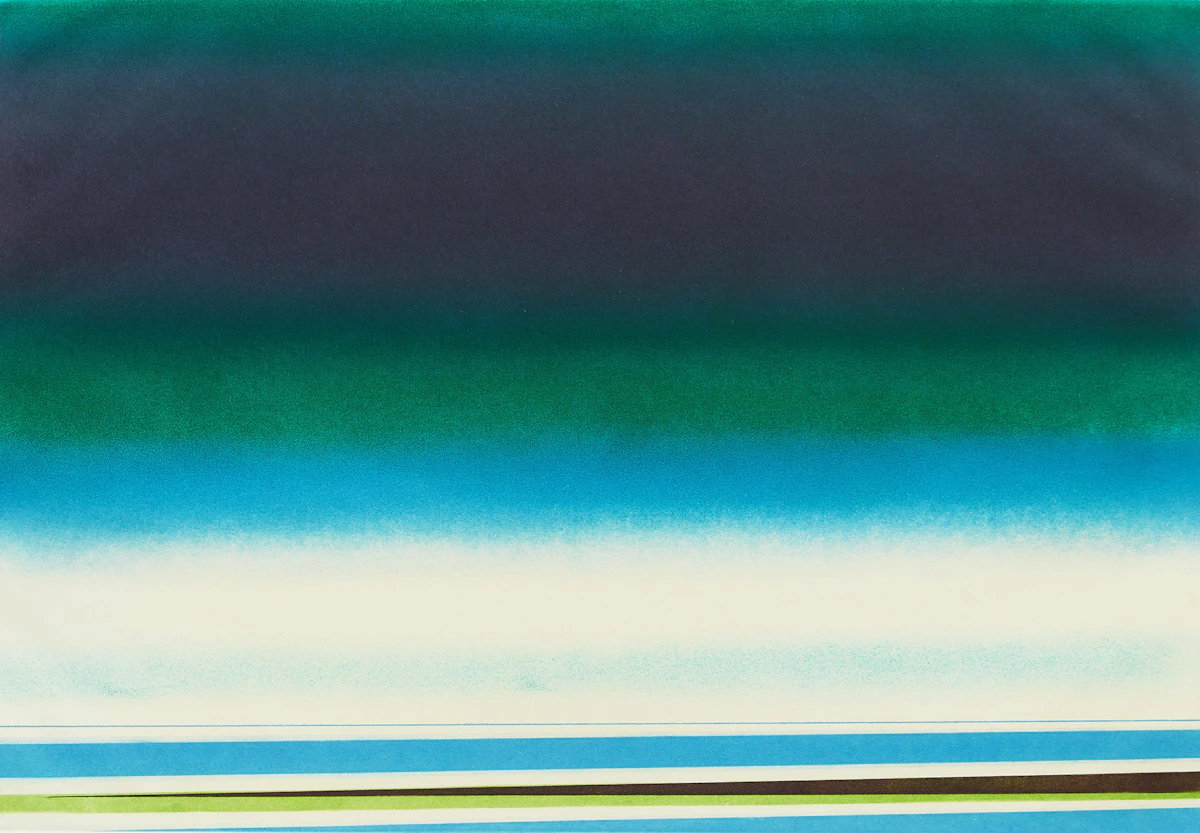 Rita Letendre, Sous le signe de l’amour vert, colour aquatint, 1982