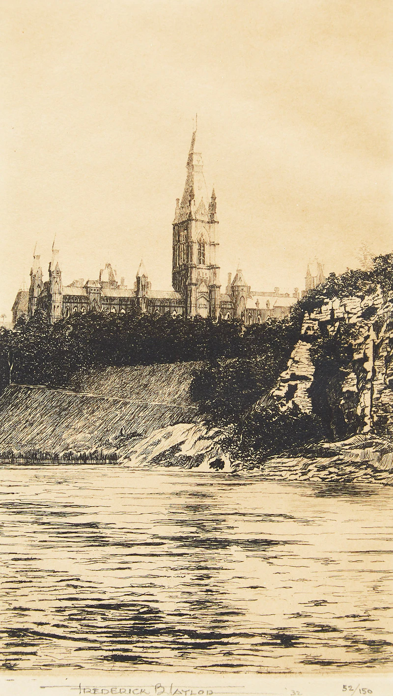 Houses of Parliament; Chateau Frontenac by Frederick Bourchier Taylor