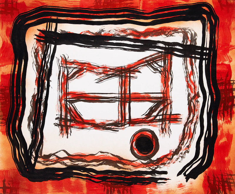 David Urban, Untitled Abstraction, ink and watercolour on paper