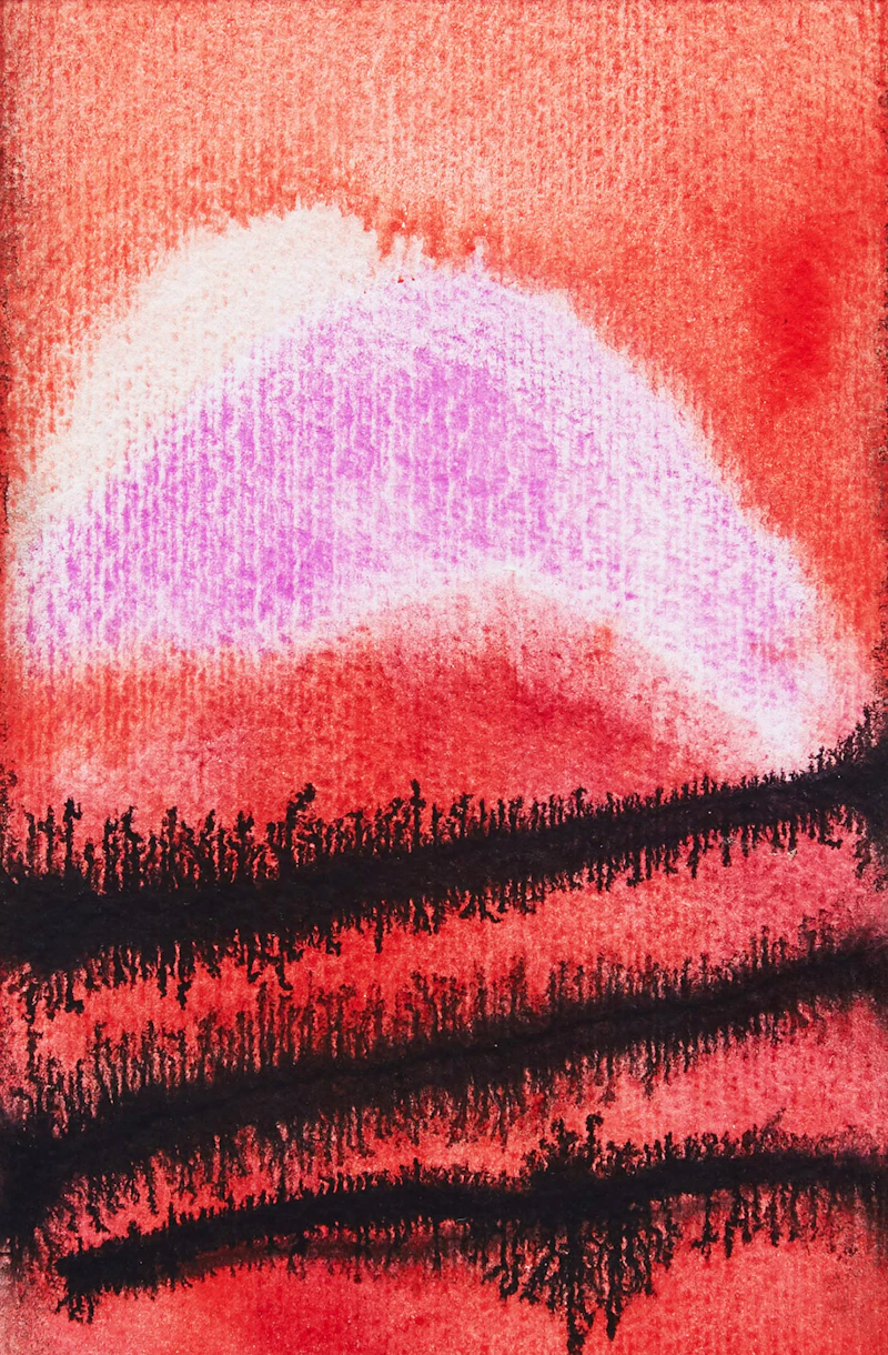 Ronald York Wilson, Parallelism, Mexico, watercolour on paper