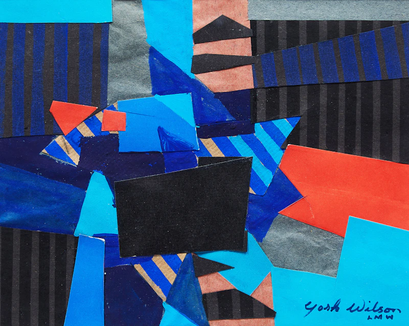 Ronald York Wilson, Cartoon for Atotonilco, gouache and collage on paper
