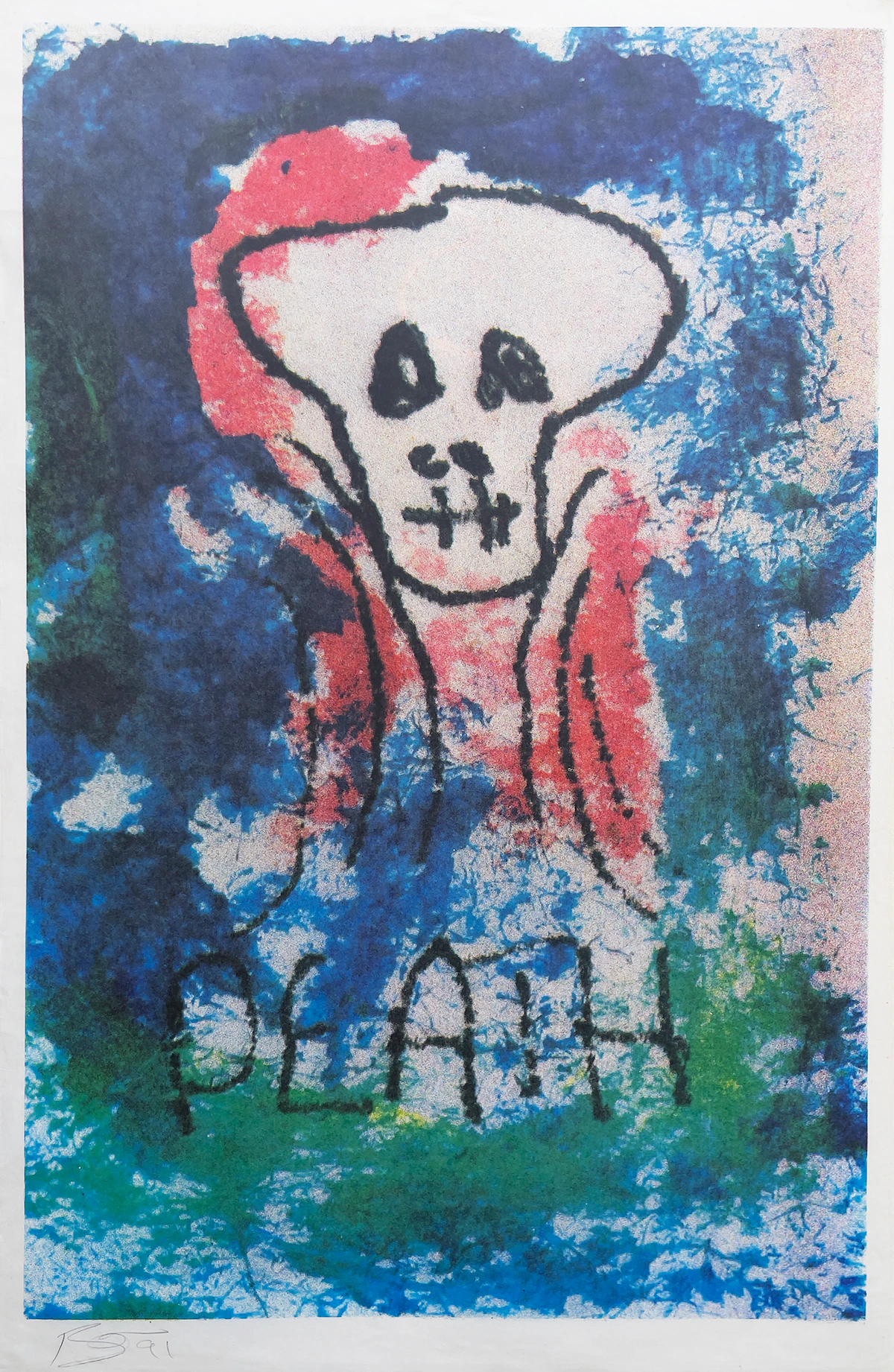 David Bowie, Death (1975), colour serigraph on rice paper, circa 1975