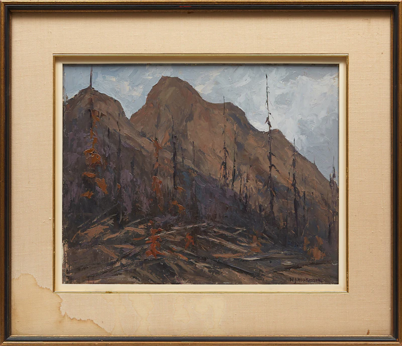 William John Hopkinson, Continental Divide, B.C., oil on board