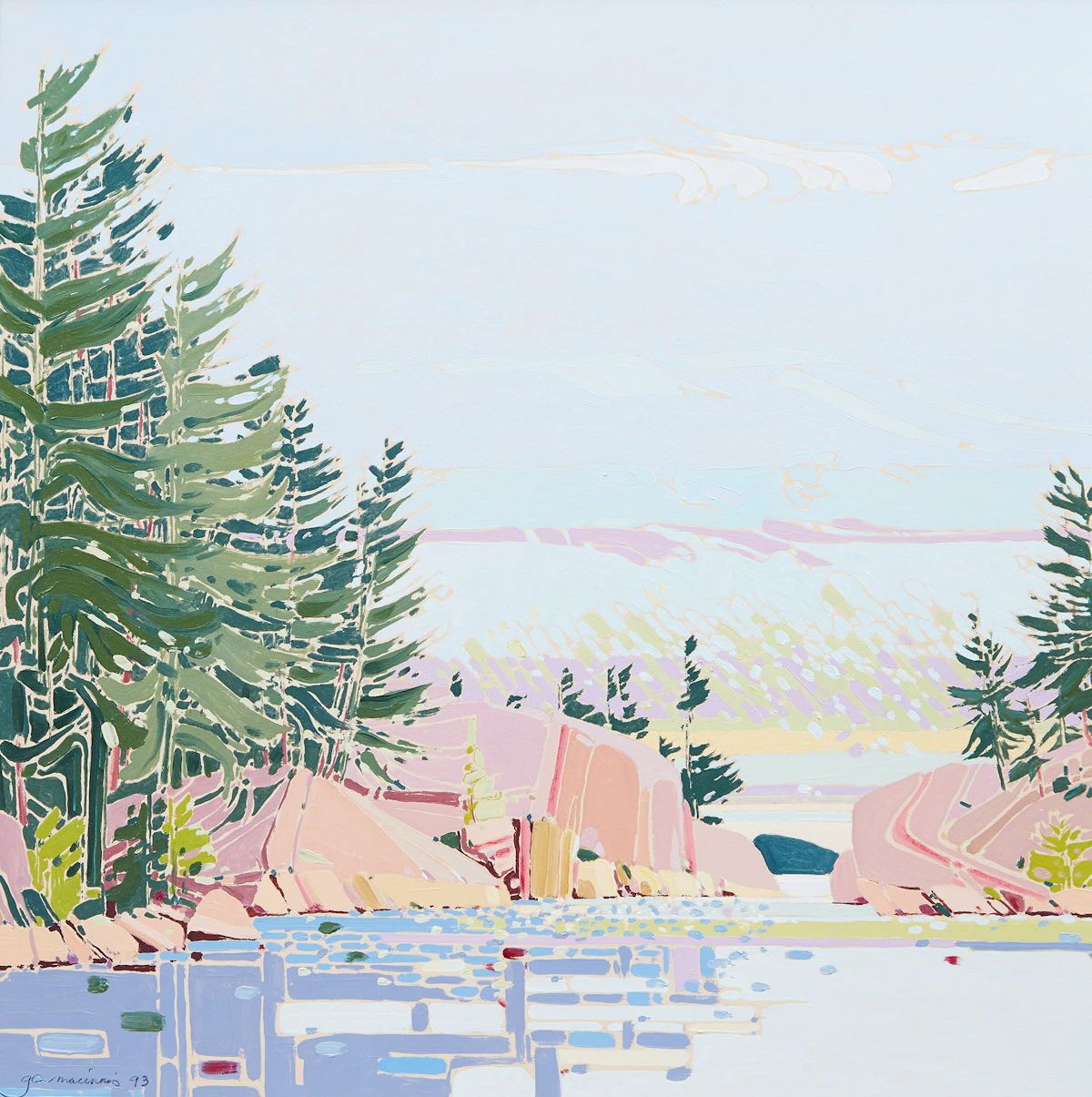 Garfield Allister MacInnis, Early Morning, Point au Baril, Georgian Bay, Ont. , oil on board, 1993
