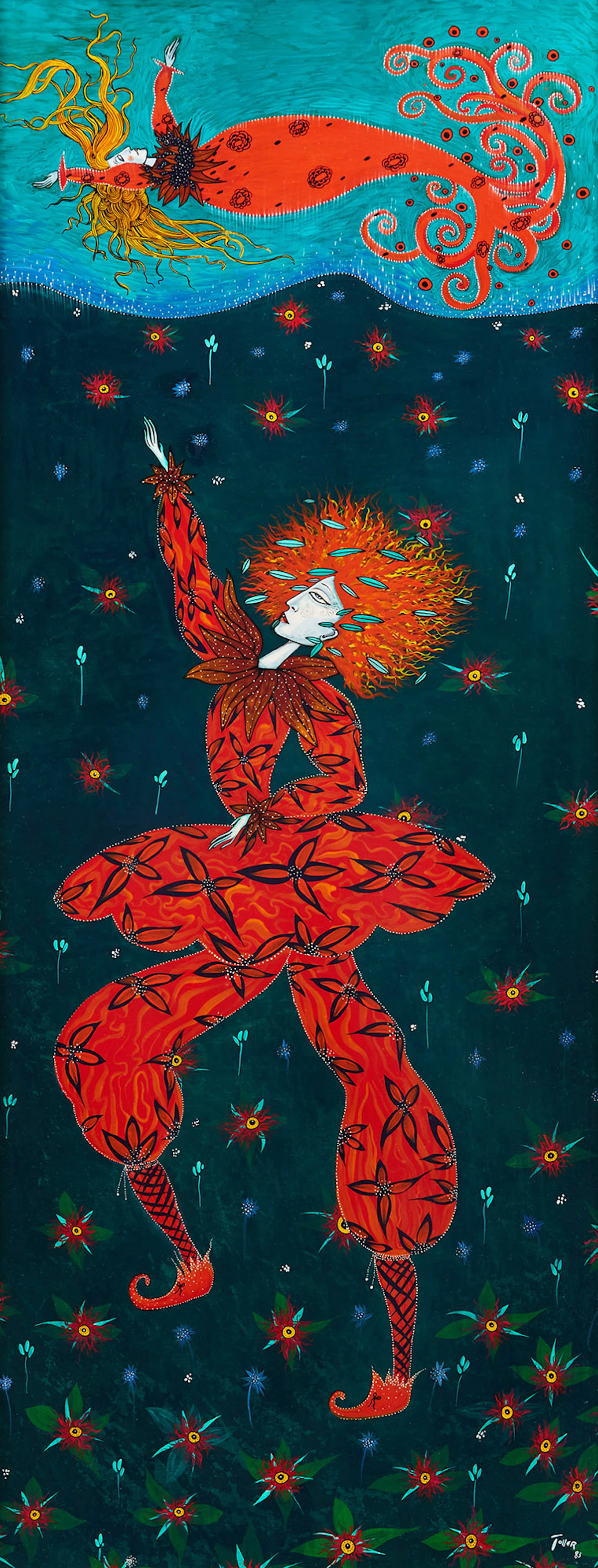 Toller Cranston, Premonition, oil on board, 1983