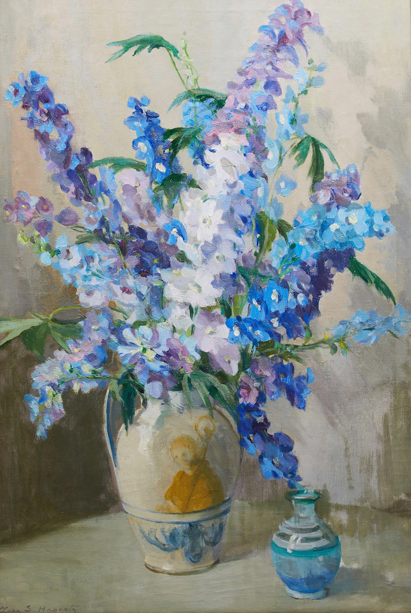 Delphiniums by Clara Sophia Hagarty