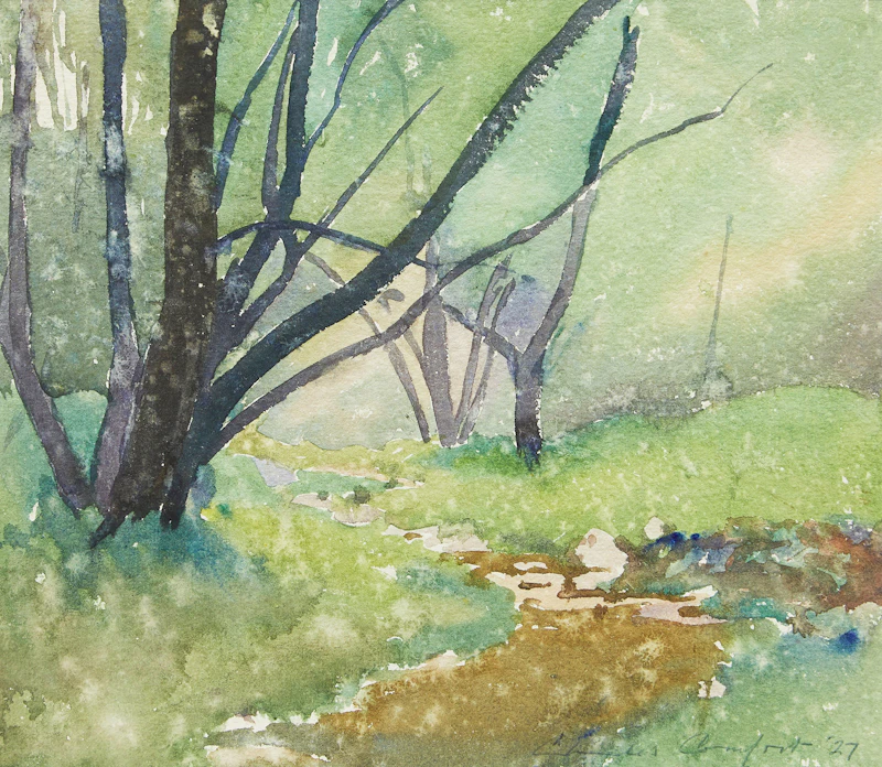 Charles Fraser Comfort, Belt Line Creek, watercolour