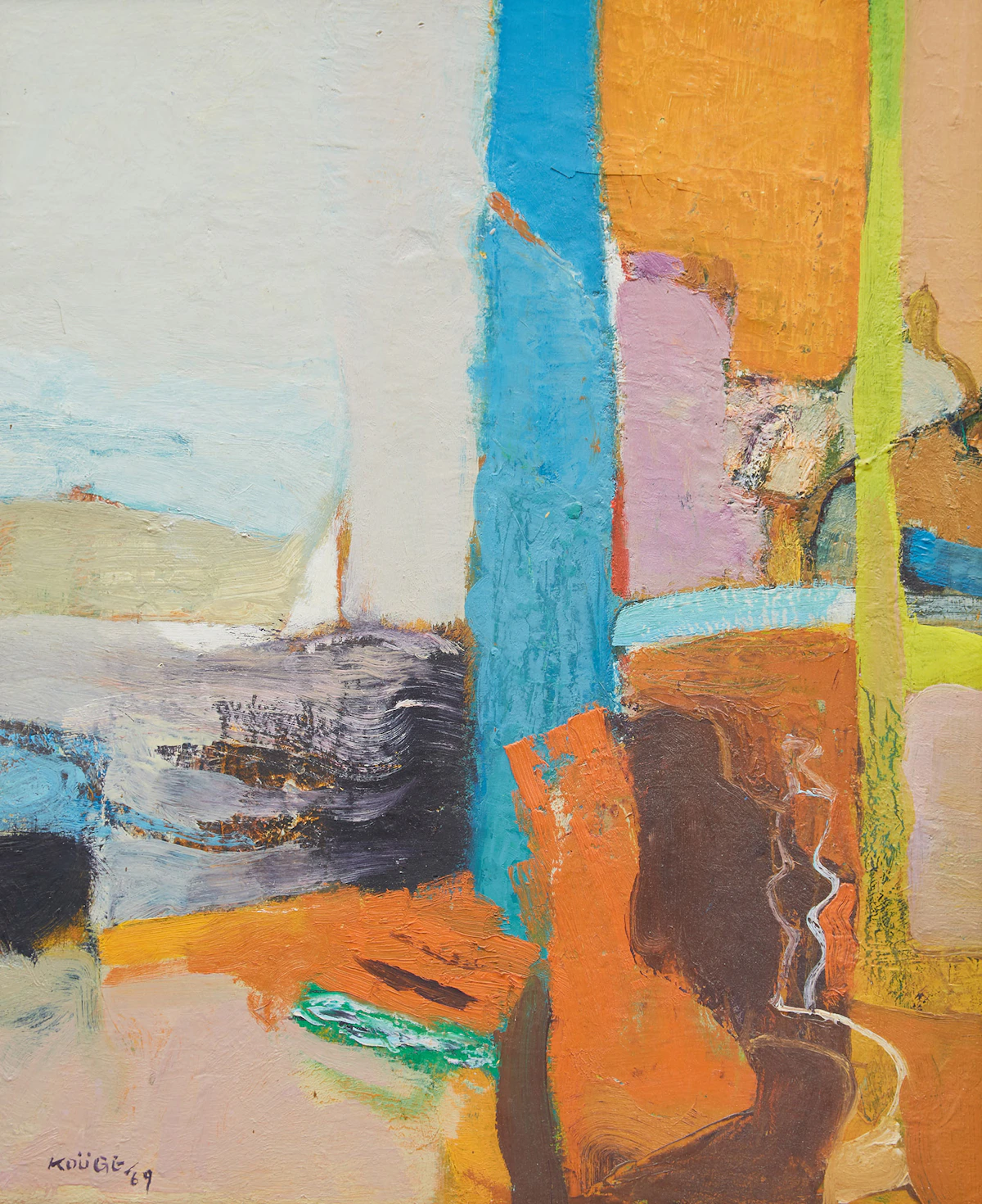 Yukichi Koge, La fenêtre, oil on canvas, 1969