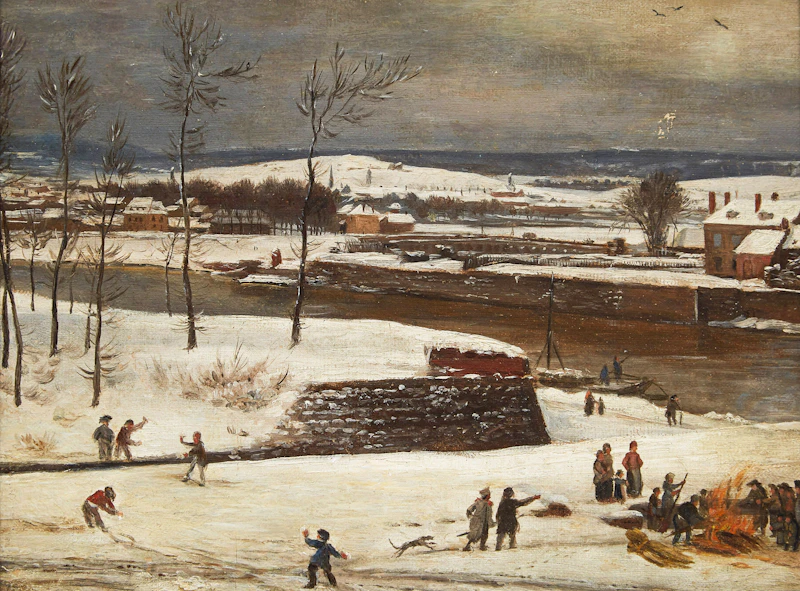 Winter Play (Quebec) by Unknown 19th Century Artist