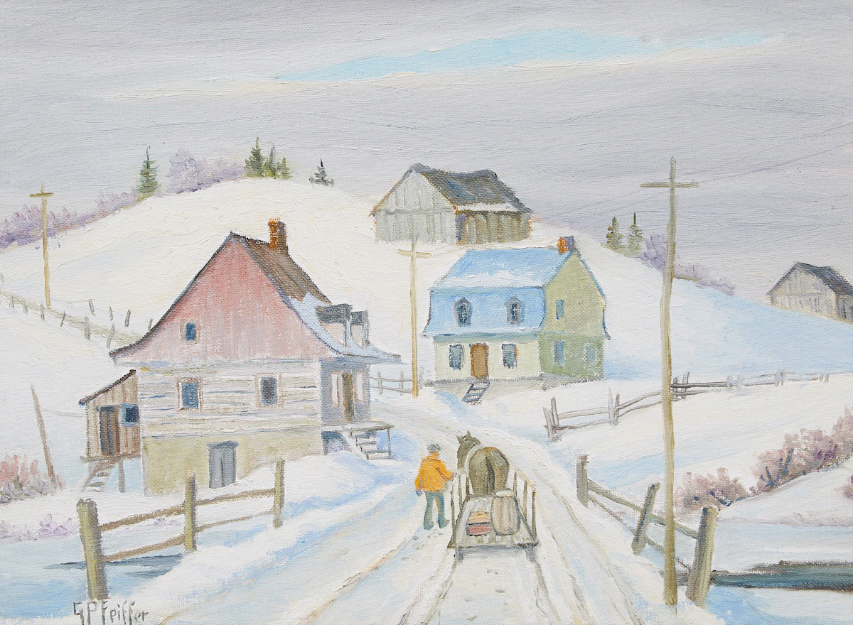 Gordon Edward Pfeiffer, Coming Home, oil on canvas board