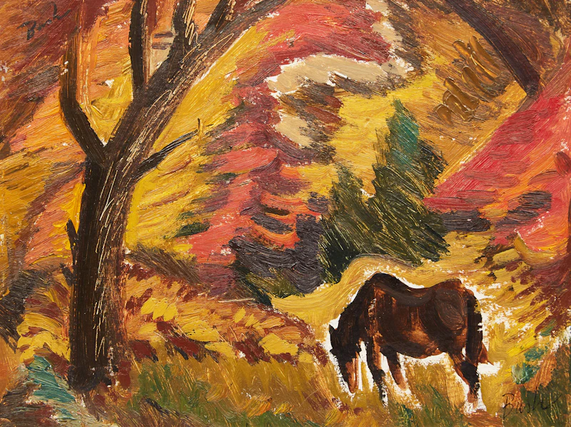 Jack Hamilton Bush, The Horse, oil on board