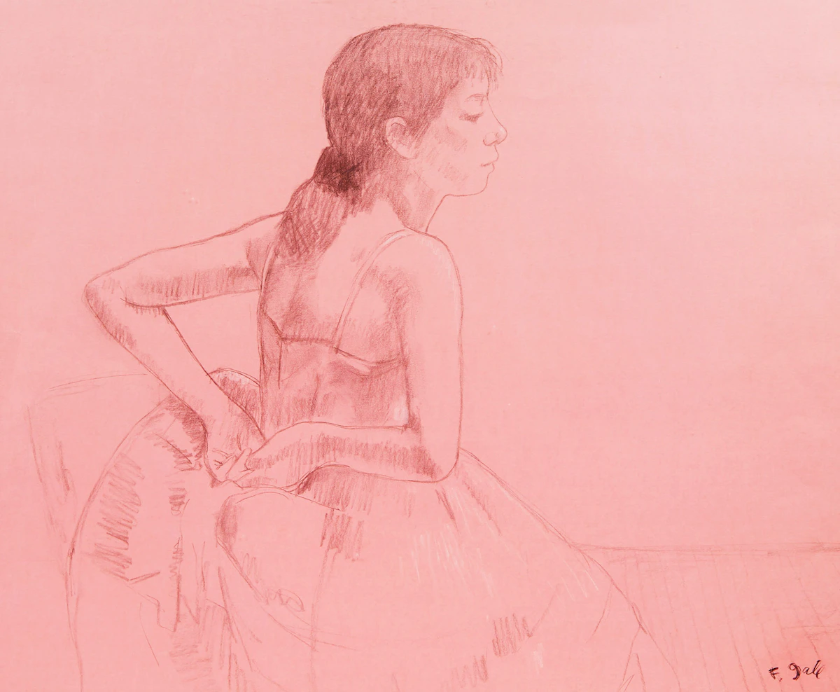 François Gall, Ballerina, chalk, 1978