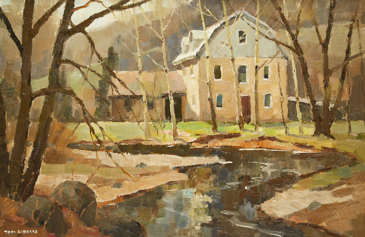 Thomas Keith Roberts, Lowville, oil on masonite