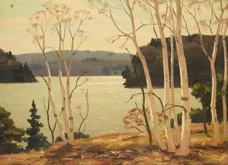 George Thomson, The Birch Screen (Lake of Bays), oil on board