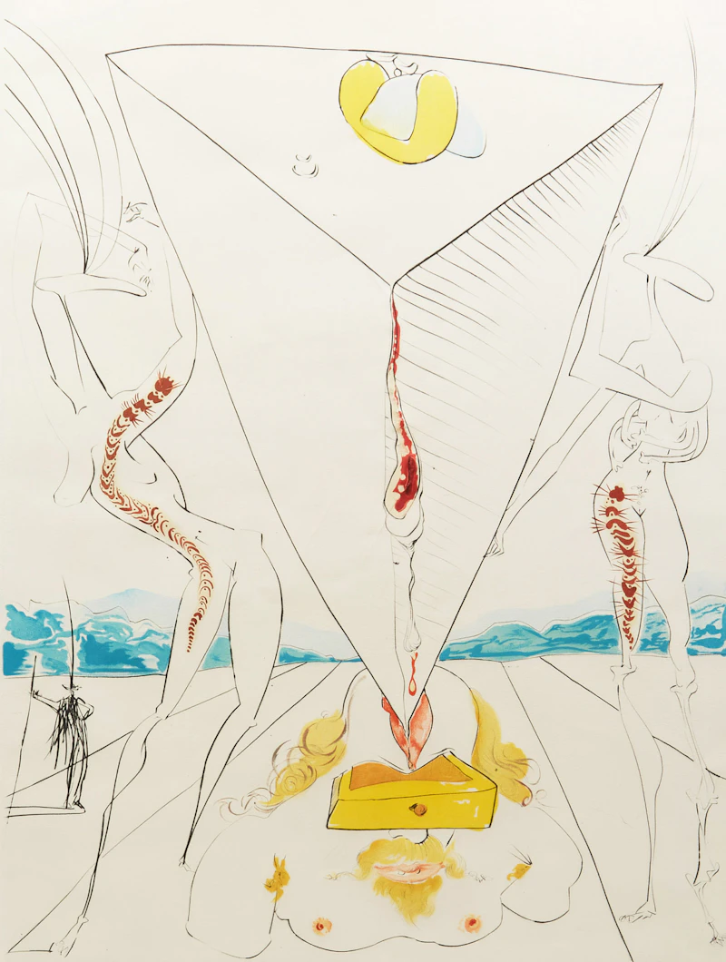 Philosophe écrasé par le cosmos (from La Conquête du Cosmos) (Michler/Löpsinger 642) by Salvador Dalí