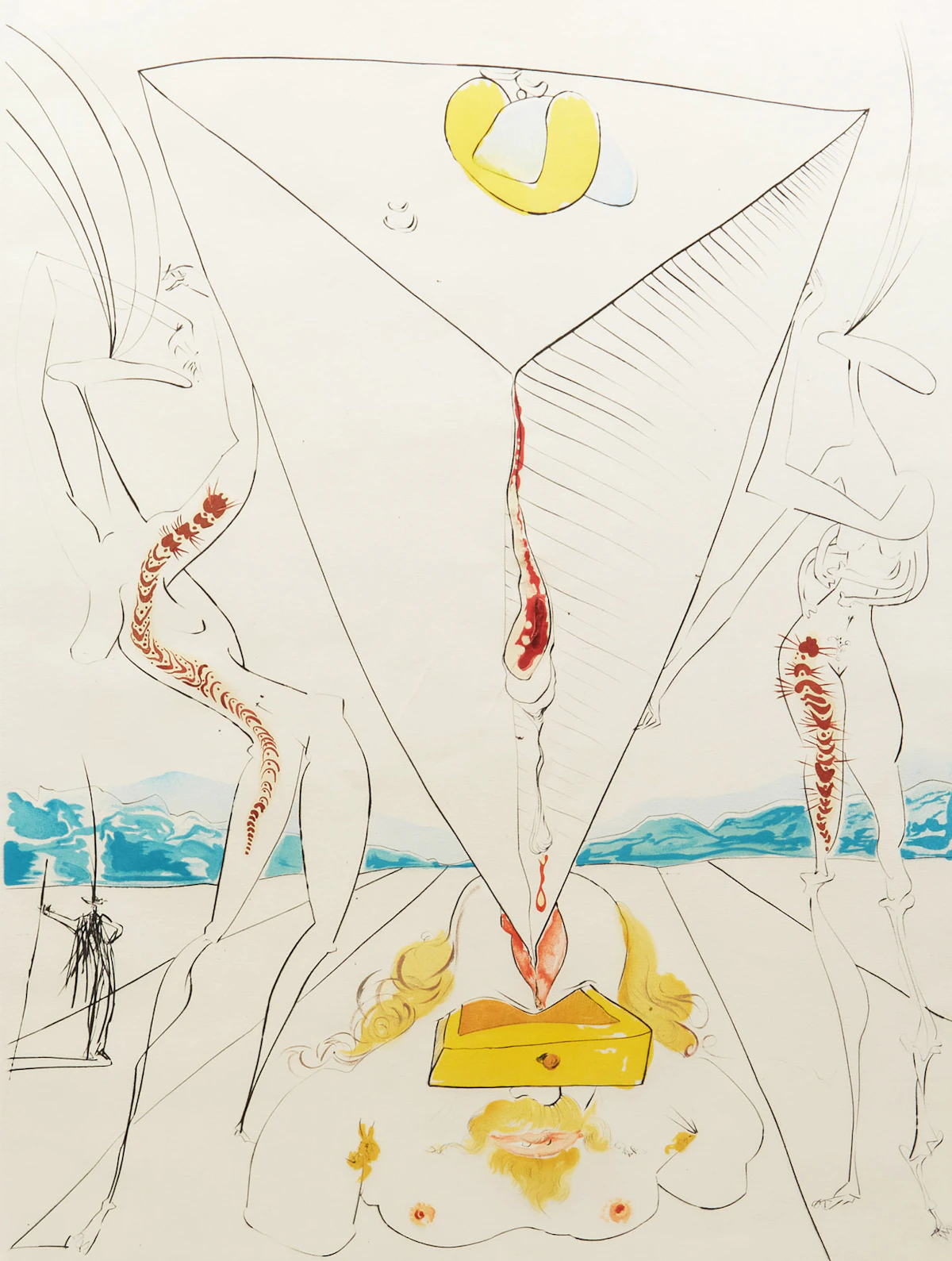 Salvador Dalí, Philosophe écrasé par le cosmos (from La Conquête du Cosmos) (Michler/Löpsinger 642), no-medium, 1974